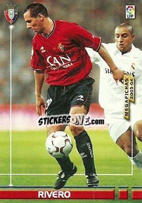 Cromo Rivero - Liga 2003-2004. Megafichas - Panini