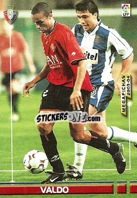 Cromo Valdo - Liga 2003-2004. Megafichas - Panini