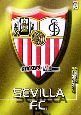 Figurina Escudo - Liga 2003-2004. Megafichas - Panini