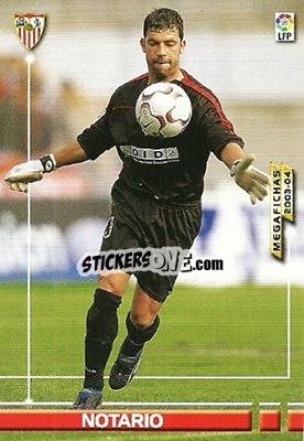 Sticker Notario - Liga 2003-2004. Megafichas n. 254 - Panini