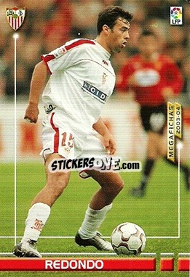 Cromo Redondo - Liga 2003-2004. Megafichas n. 255 - Panini