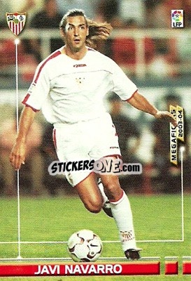 Sticker Javi Navarro - Liga 2003-2004. Megafichas - Panini