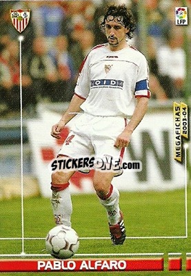 Cromo Pablo Alfaro - Liga 2003-2004. Megafichas - Panini