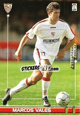 Cromo Marcos Vales - Liga 2003-2004. Megafichas - Panini