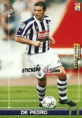 Sticker De Pedro - Liga 2003-2004. Megafichas - Panini
