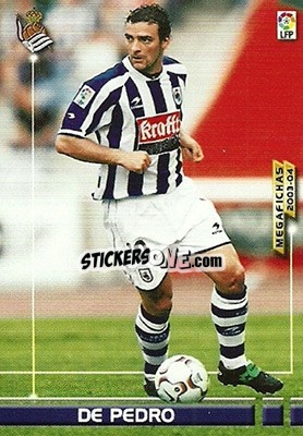 Sticker De Pedro - Liga 2003-2004. Megafichas n. 284 - Panini