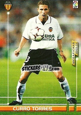 Sticker Curro Torres - Liga 2003-2004. Megafichas - Panini