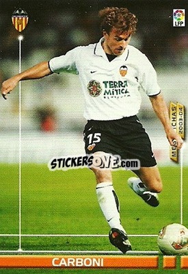 Sticker Carboni - Liga 2003-2004. Megafichas n. 296 - Panini