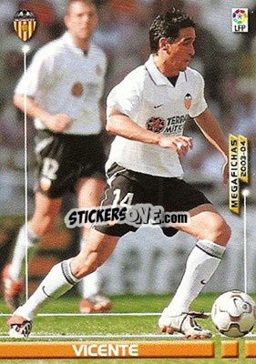 Sticker Vicente - Liga 2003-2004. Megafichas - Panini