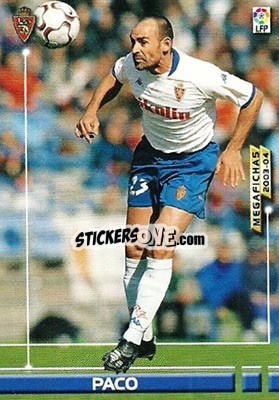 Cromo Paco - Liga 2003-2004. Megafichas - Panini