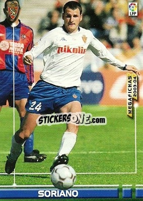 Cromo Soriano - Liga 2003-2004. Megafichas - Panini