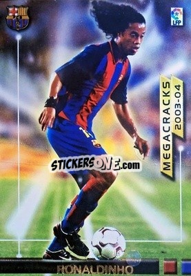 Sticker Ronaldinho - Liga 2003-2004. Megafichas n. 374bis - Panini