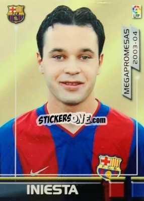Sticker Iniesta - Liga 2003-2004. Megafichas n. 398 - Panini