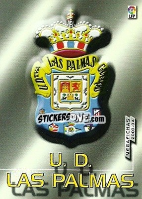Cromo Las Palmas - Liga 2003-2004. Megafichas - Panini