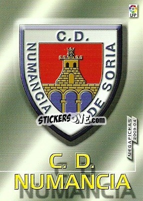 Cromo Numancia - Liga 2003-2004. Megafichas - Panini