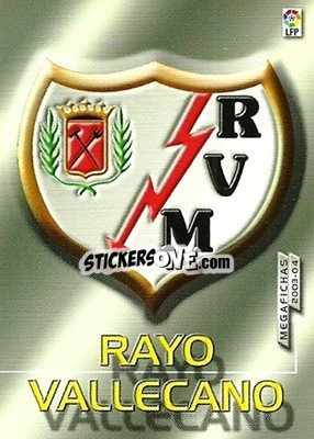 Cromo Rayo Vallecano - Liga 2003-2004. Megafichas - Panini