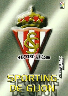 Cromo Sporting de Gijon - Liga 2003-2004. Megafichas - Panini