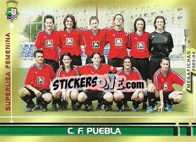 Cromo Puebla - Liga 2003-2004. Megafichas - Panini