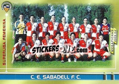 Cromo Sabadell - Liga 2003-2004. Megafichas - Panini