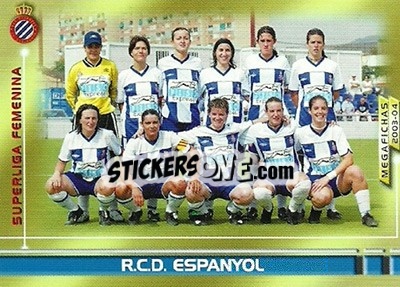 Sticker Espanyol - Liga 2003-2004. Megafichas n. 434 - Panini