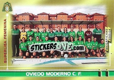 Cromo Oviedo Moderno - Liga 2003-2004. Megafichas - Panini