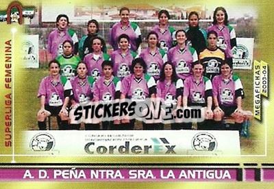 Figurina Ntra.Sra.La Antigua - Liga 2003-2004. Megafichas - Panini