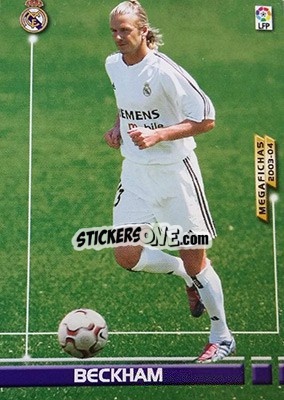 Cromo Beckham - Liga 2003-2004. Megafichas - Panini