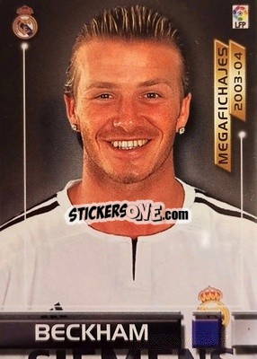 Sticker Beckham - Liga 2003-2004. Megafichas n. 497 - Panini