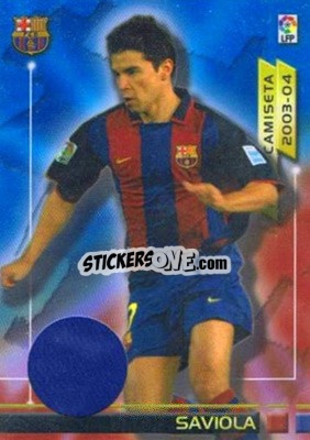 Sticker Saviola - Liga 2003-2004. Megafichas - Panini