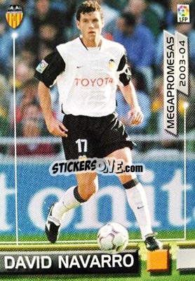 Sticker David Navarro - Liga 2003-2004. Megafichas n. MP9 - Panini