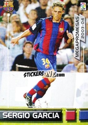 Sticker Sergio Garcia - Liga 2003-2004. Megafichas - Panini