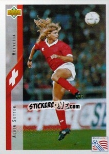 Sticker Alain Sutter - World Cup USA 1994 - Upper Deck