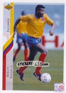 Sticker Adolfo Valencia - World Cup USA 1994 n. 41 - Upper Deck