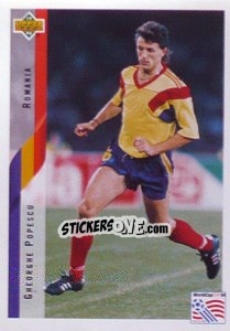 Sticker Gheorghe Popescu - World Cup USA 1994 - Upper Deck