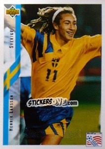 Sticker Henrik Larsson - World Cup USA 1994 - Upper Deck