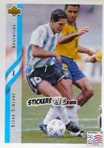 Sticker Diego Simeone - World Cup USA 1994 n. 153 - Upper Deck