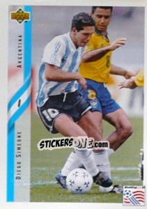 Sticker Diego Simeone - World Cup USA 1994 - Upper Deck