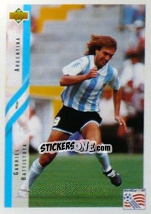 Sticker Gabriel Batistuta - World Cup USA 1994 n. 160 - Upper Deck