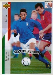 Sticker Roberto Baggio - World Cup USA 1994 - Upper Deck