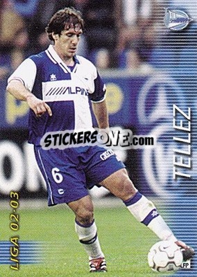 Cromo Tellez - Liga 2002-2003. Megafichas - Panini