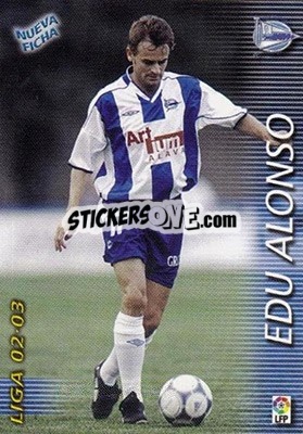 Cromo Edu Alonso - Liga 2002-2003. Megafichas - Panini