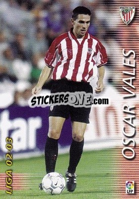 Figurina Oscar Vales - Liga 2002-2003. Megafichas n. 26 - Panini