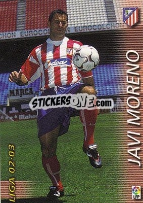 Cromo Javi Moreno - Liga 2002-2003. Megafichas - Panini