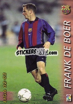 Cromo Frank De Boer - Liga 2002-2003. Megafichas - Panini