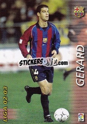Cromo Gerard - Liga 2002-2003. Megafichas - Panini