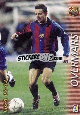 Sticker Overmars - Liga 2002-2003. Megafichas - Panini