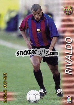 Sticker Rivaldo - Liga 2002-2003. Megafichas n. 70 - Panini
