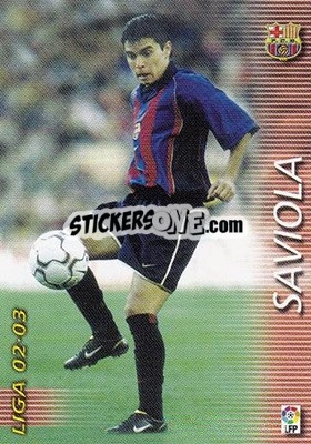 Sticker Saviola - Liga 2002-2003. Megafichas - Panini