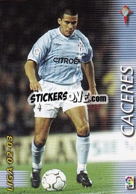 Sticker Caceres - Liga 2002-2003. Megafichas - Panini