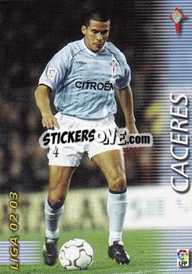 Sticker Caceres - Liga 2002-2003. Megafichas n. 96 - Panini
